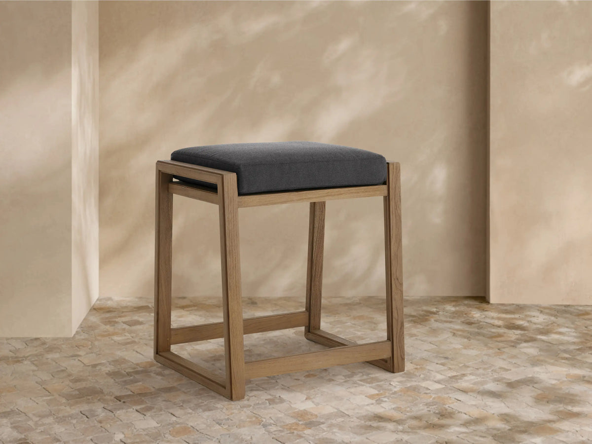 Canyon Outdoor Teak Backless Counter Stool