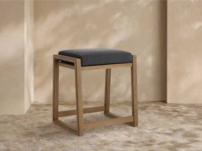Canyon Outdoor Teak Backless Counter Stool