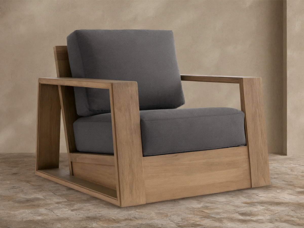 Canyon Outdoor Teak Swivel Chair