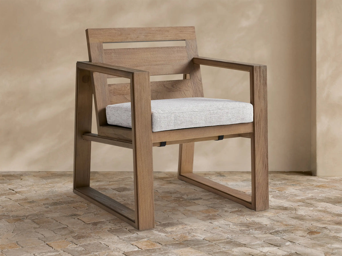 Canyon Outdoor Teak Dining Arm Chair