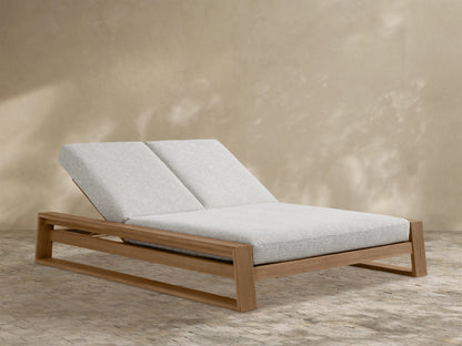Canyon Outdoor Teak Double Chaise