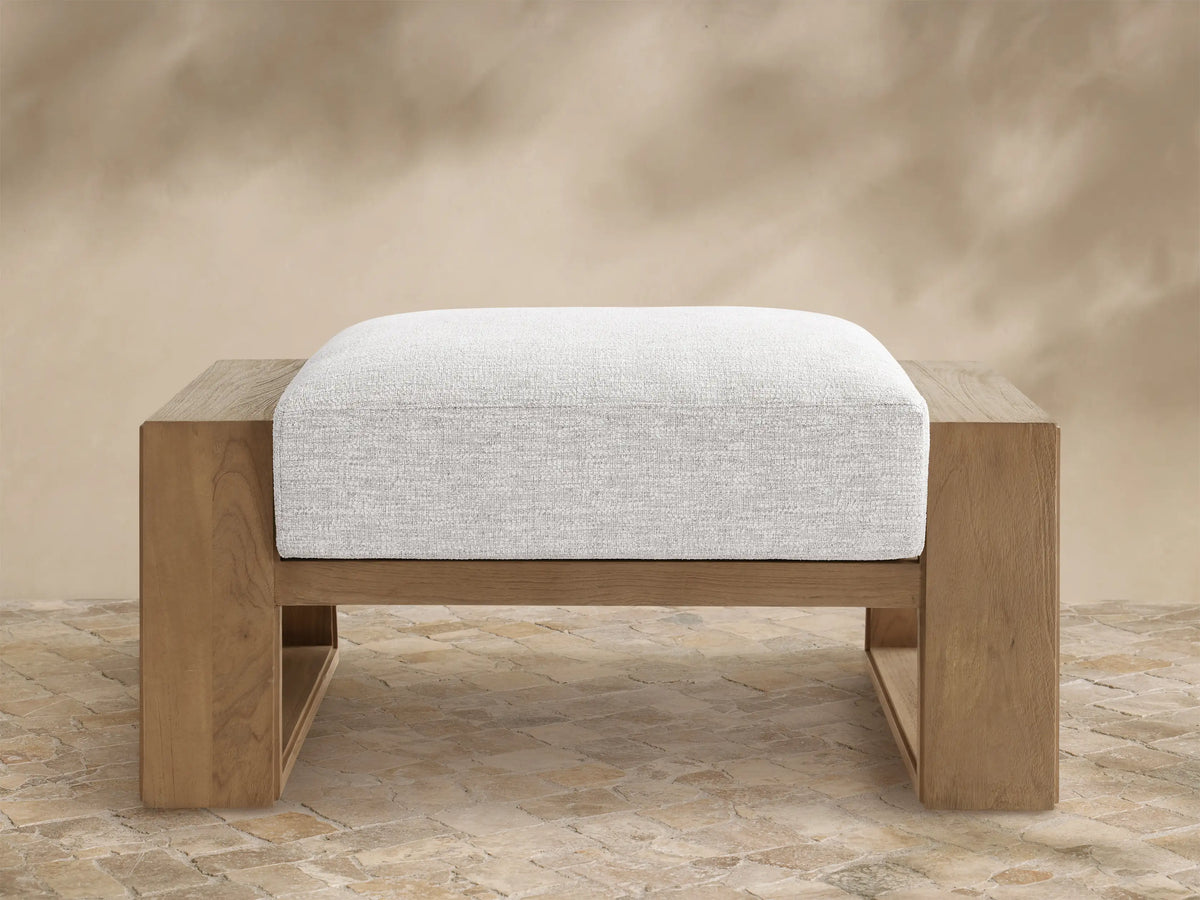 Canyon Outdoor Teak Ottoman