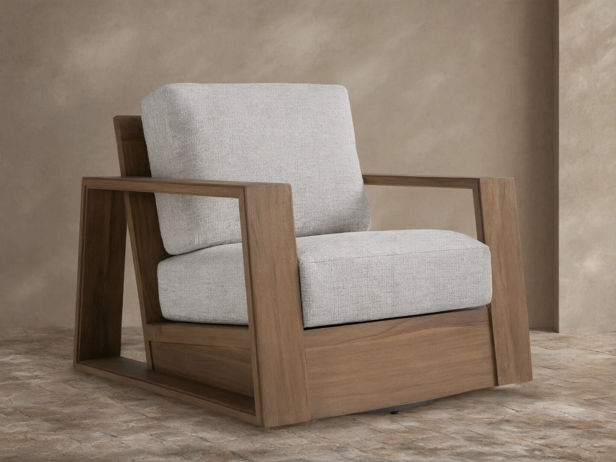 Canyon Outdoor Teak Swivel Chair