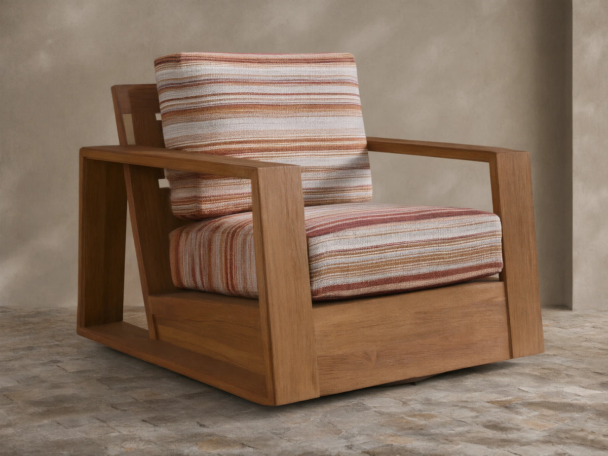 Canyon Outdoor Teak Swivel Chair