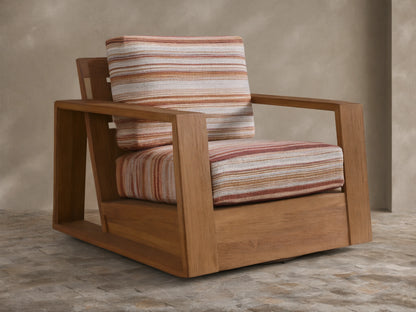 Canyon Outdoor Teak Swivel Chair