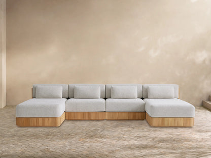 Beaumont Outdoor Four-Piece Double Chaise Sectional