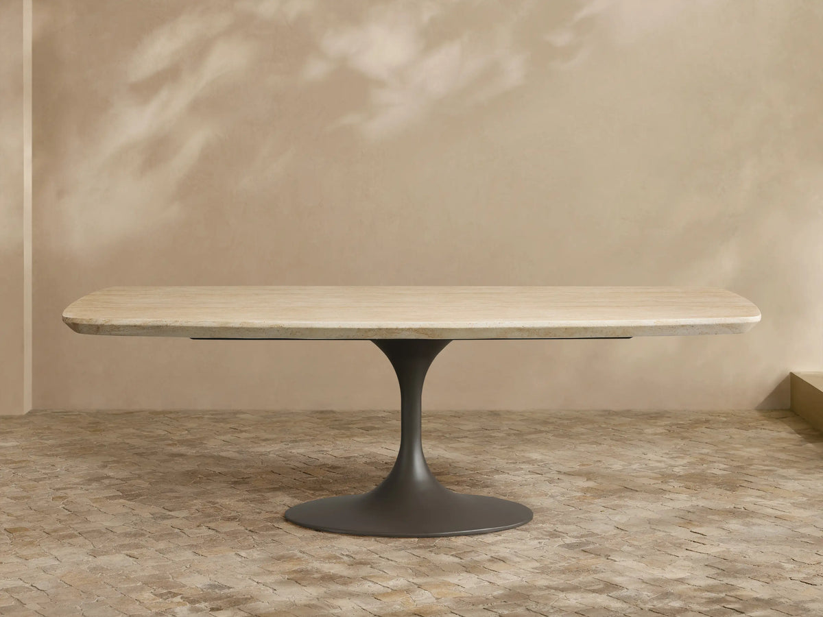 Outdoor Dining Table with Launette Base
