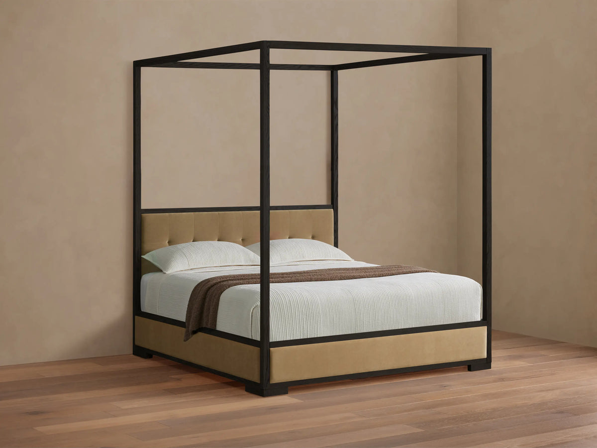 Darien Box-Tufted Canopy Bed