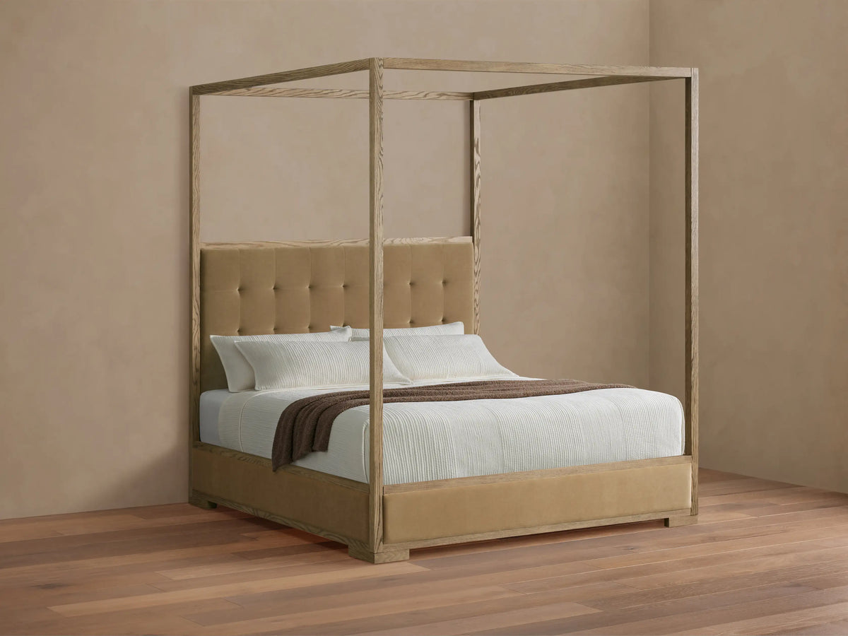 Darien Box-Tufted Canopy Bed