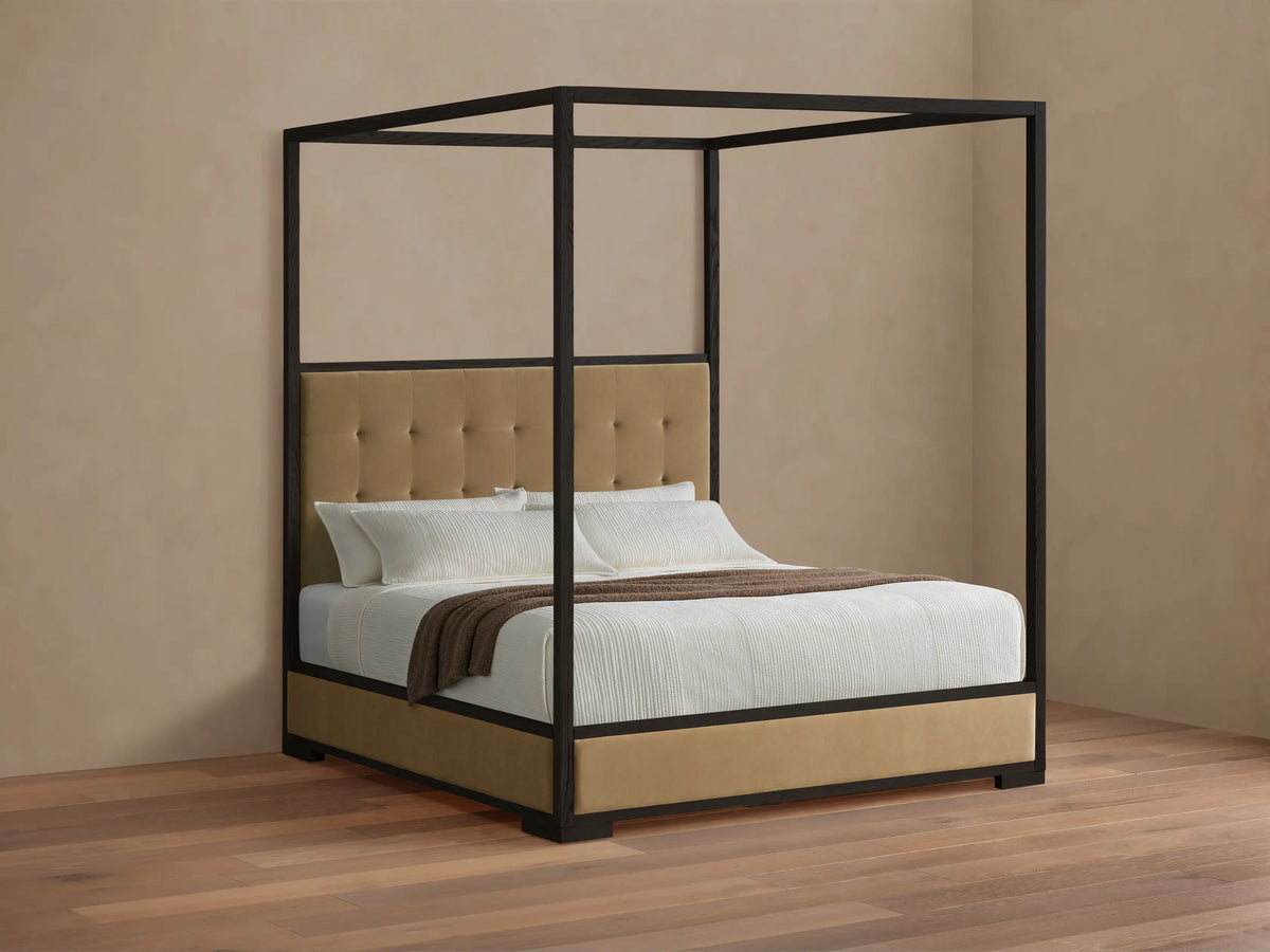 Darien Box-Tufted Canopy Bed
