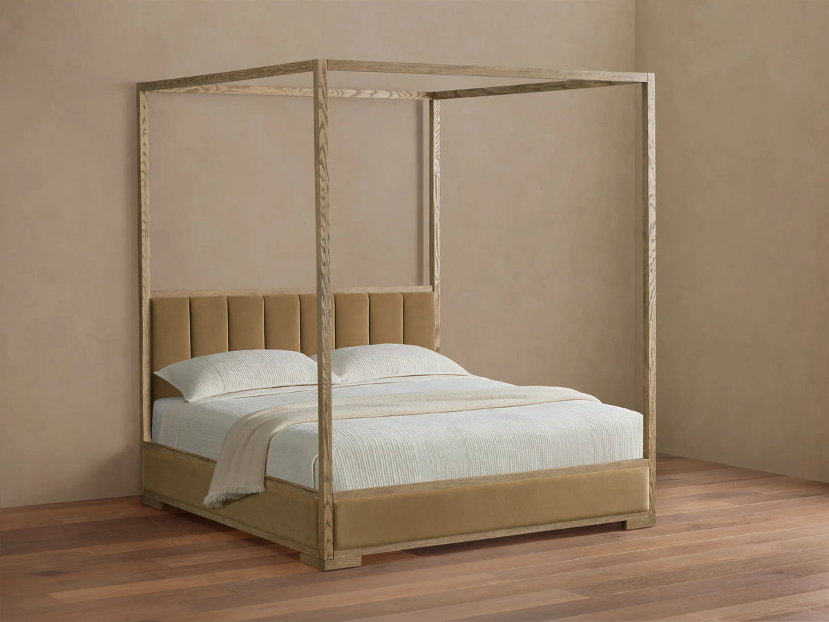 Darien Channel-Stitched Canopy Bed