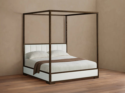 Darien Channel-Stitched Canopy Bed