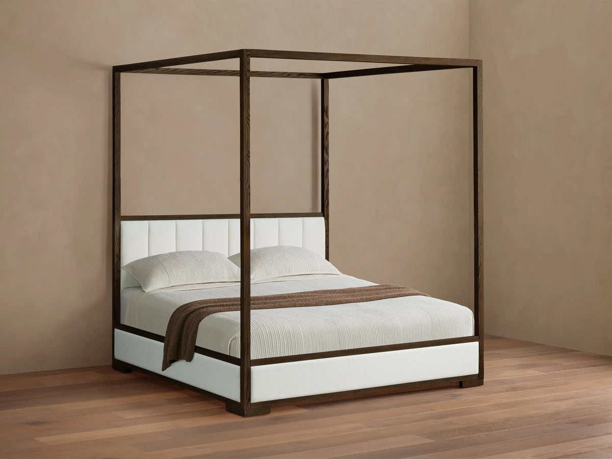 Darien Channel-Stitched Canopy Bed