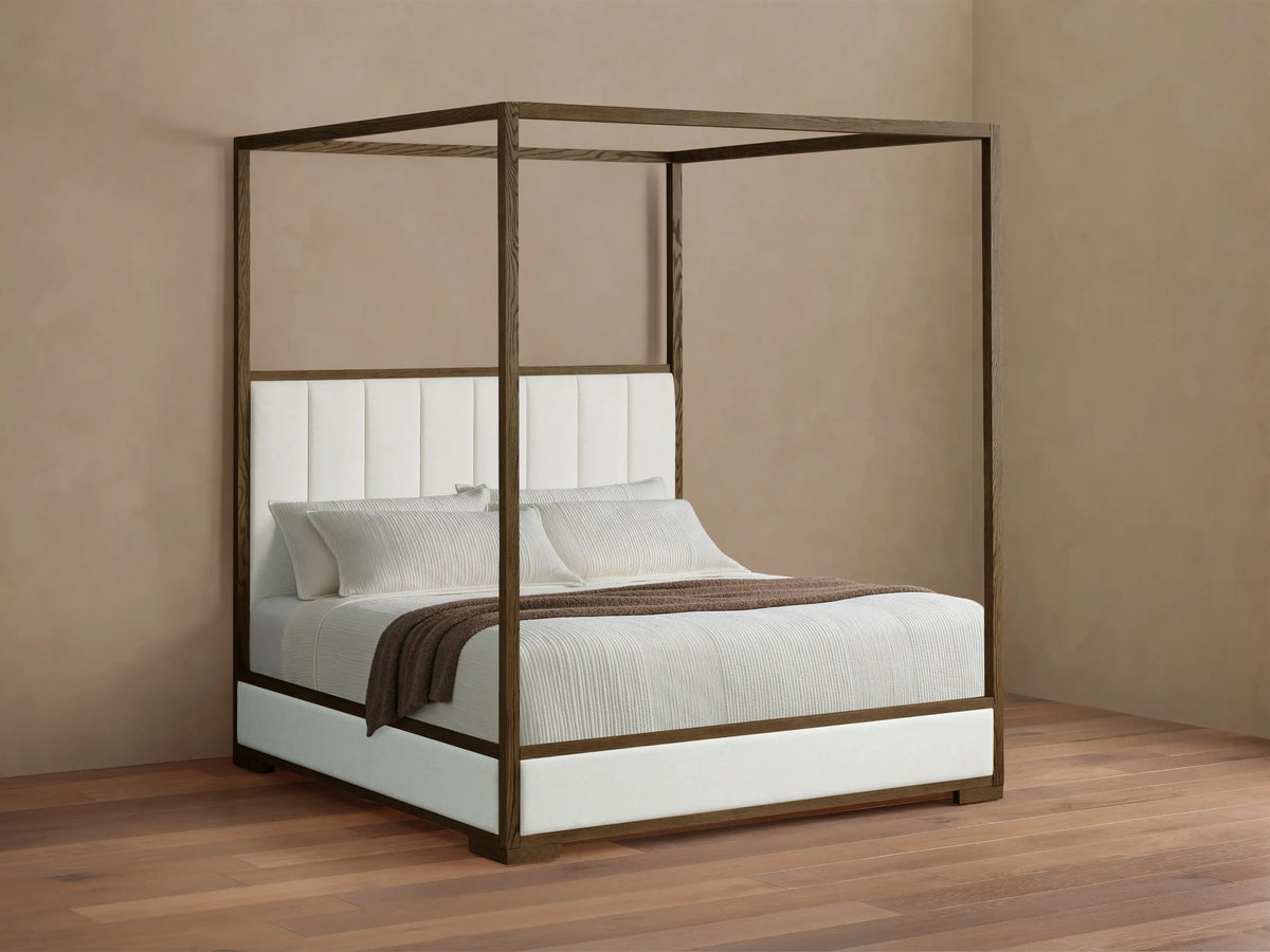 Darien Channel-Stitched Canopy Bed