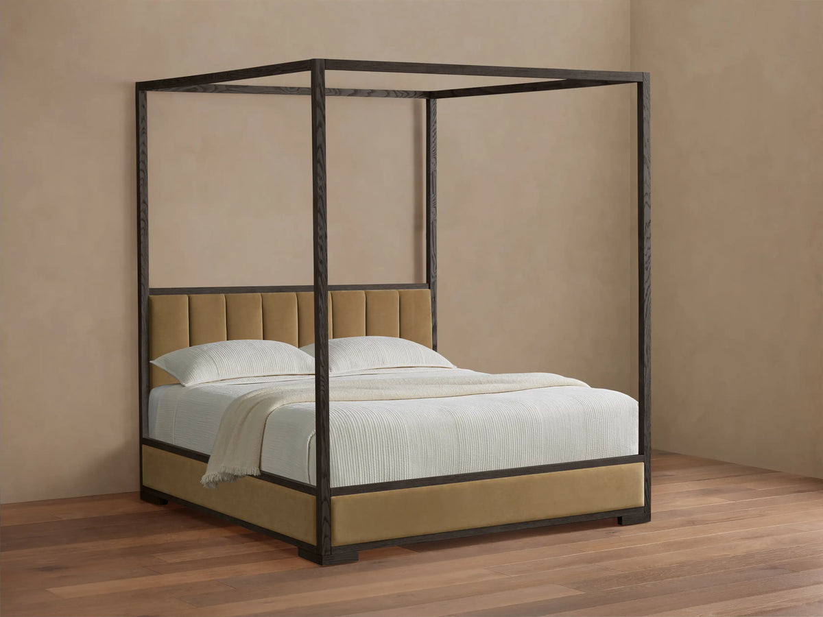 Darien Channel-Stitched Canopy Bed