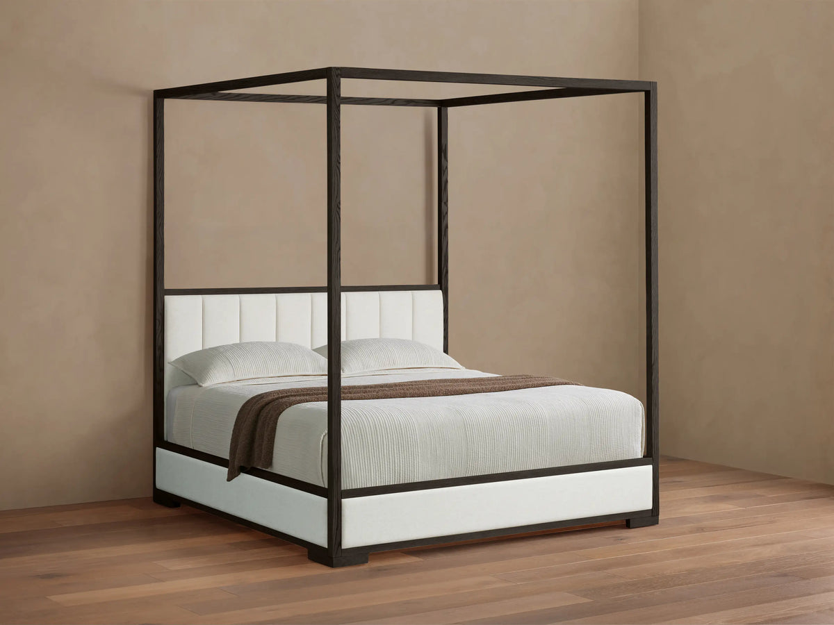 Darien Channel-Stitched Canopy Bed