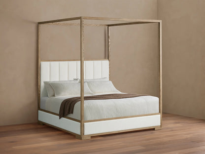 Darien Channel-Stitched Canopy Bed