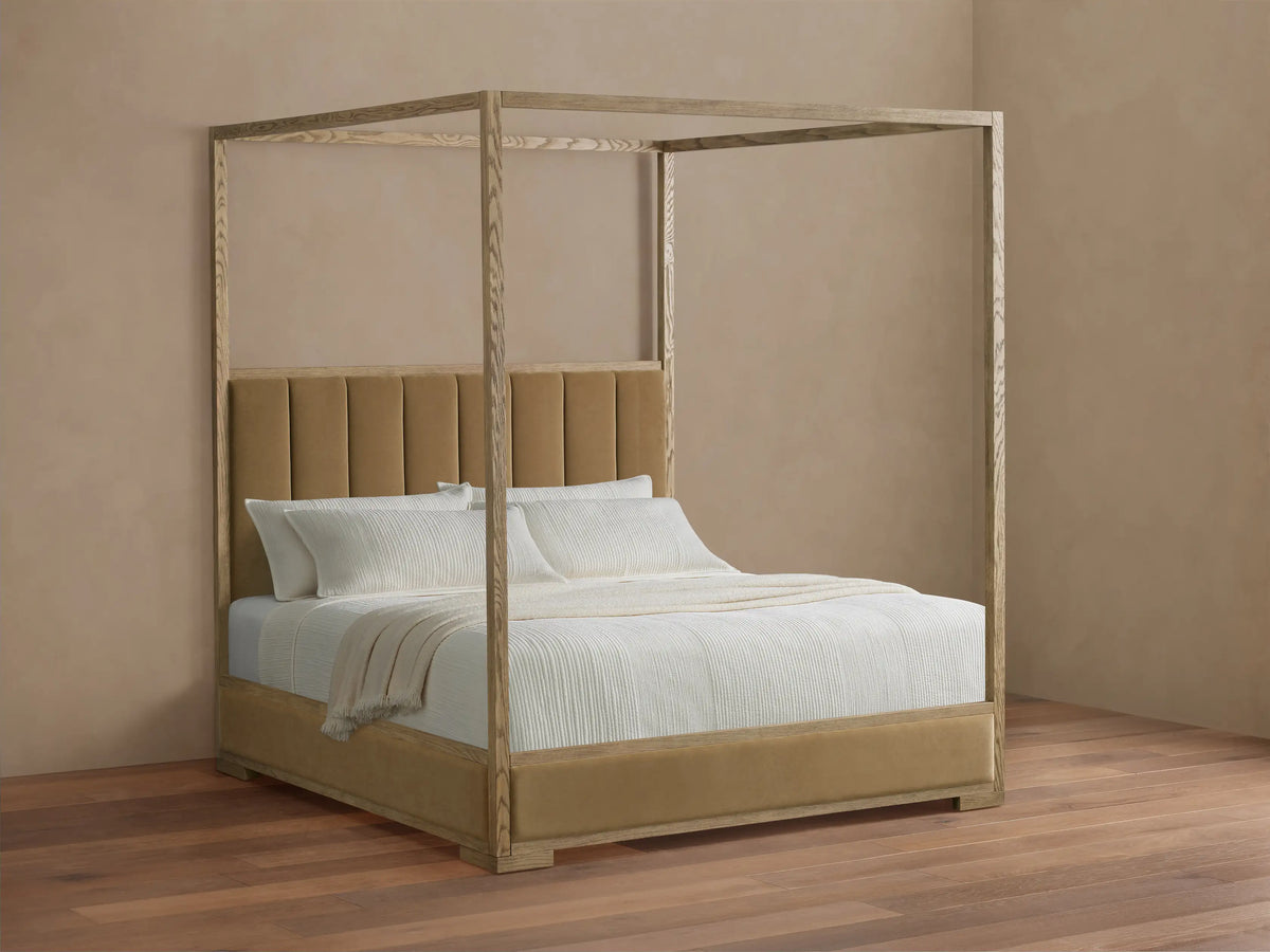 Darien Channel-Stitched Canopy Bed