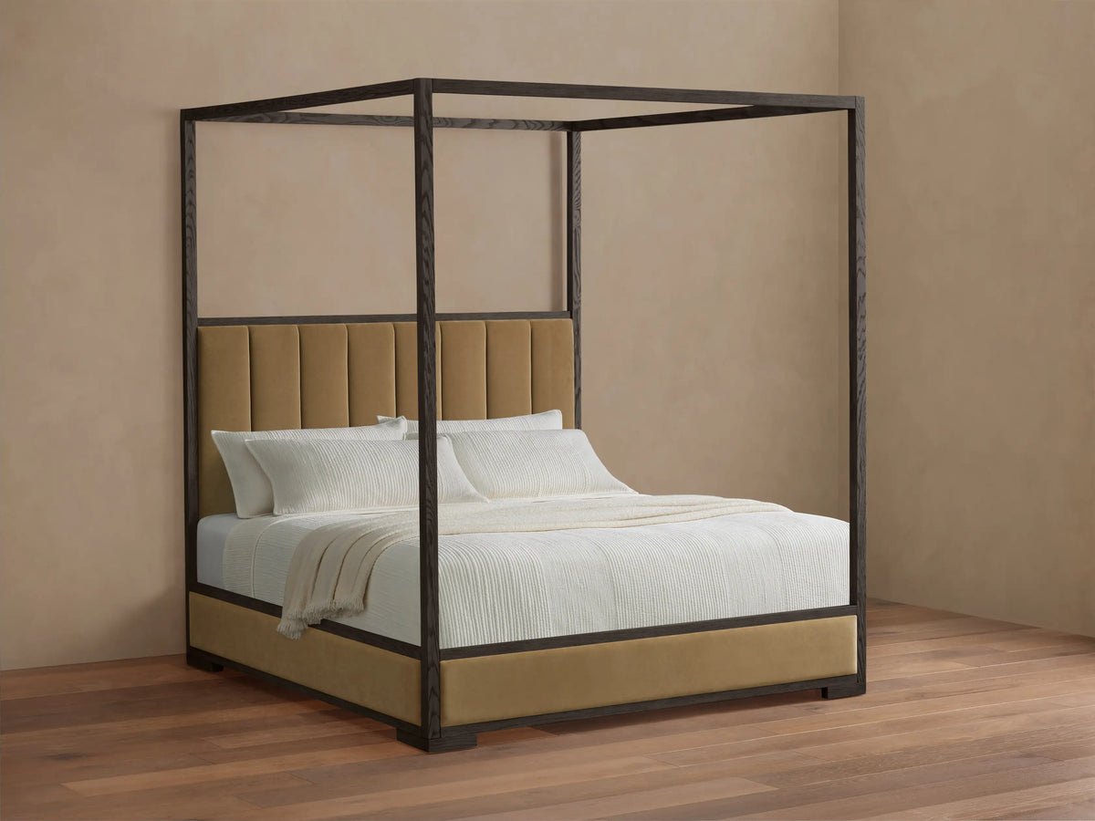Darien Channel-Stitched Canopy Bed