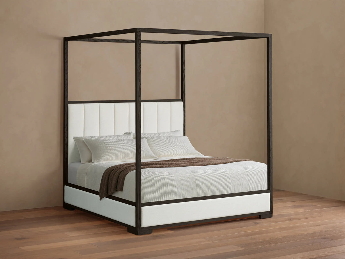 Darien Channel-Stitched Canopy Bed