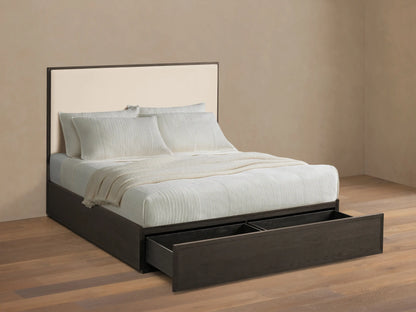 Darien Upholstered 60" Queen Storage Bed in Ebony (5 of 6)