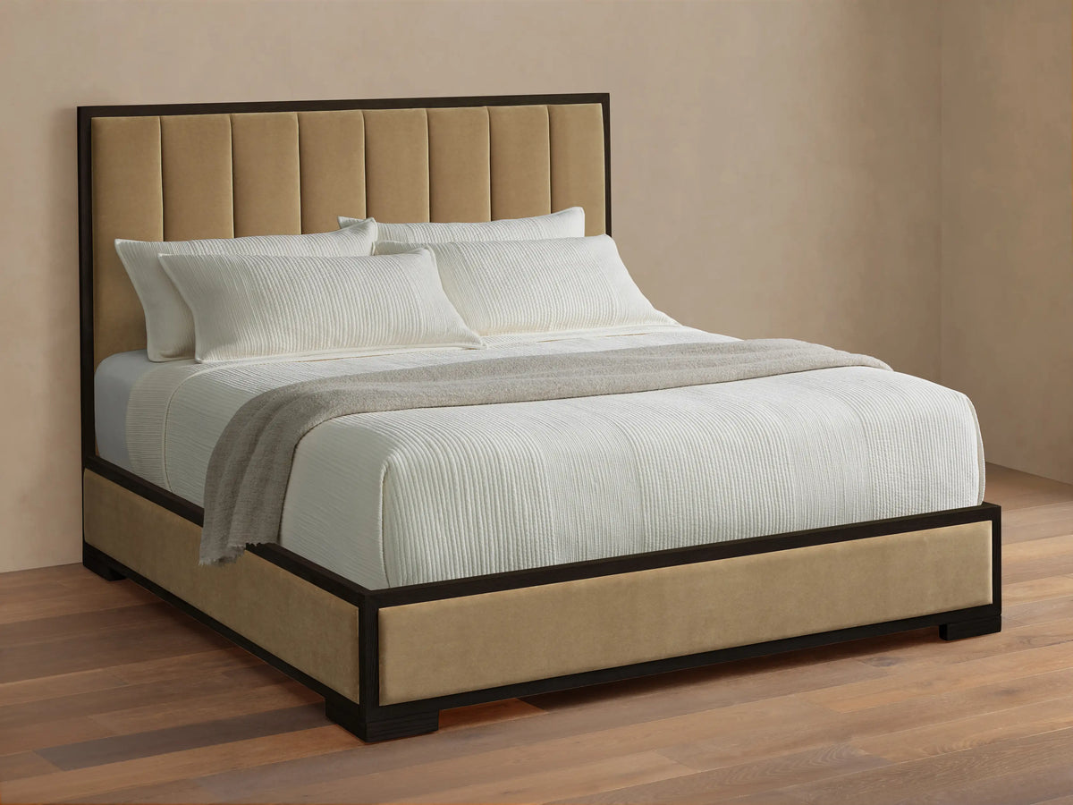 Darien Channel-Stitched Panel Bed