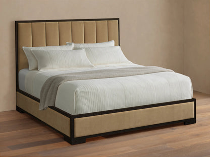 Darien Channel-Stitched Panel Bed