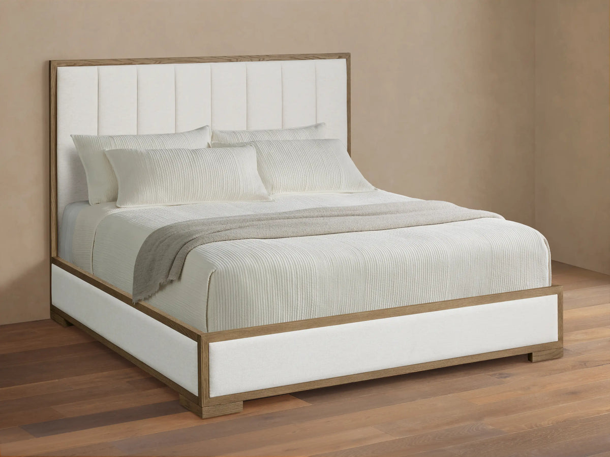 Darien Channel-Stitched Panel Bed