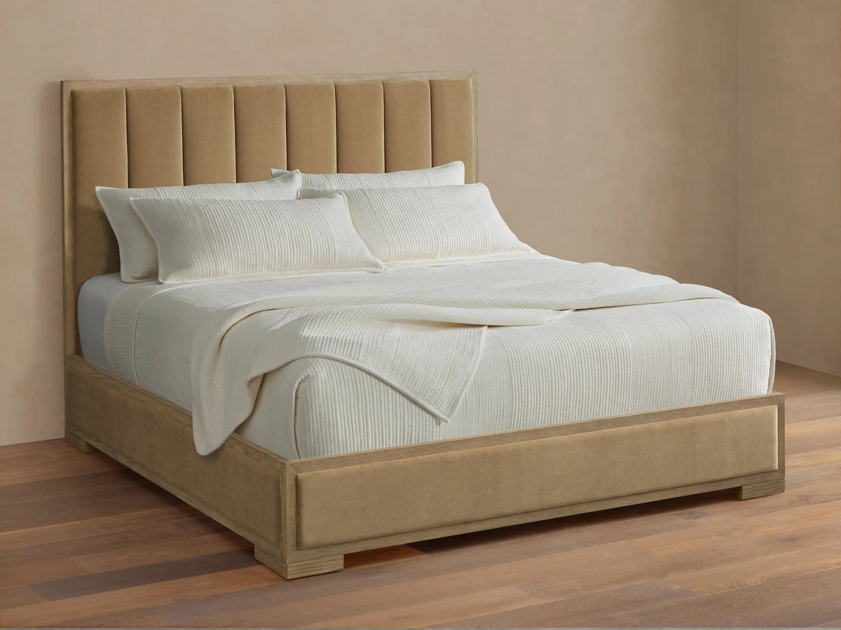 Darien Channel-Stitched Panel Bed