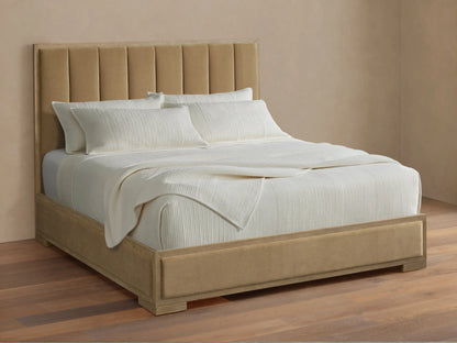 Darien Channel-Stitched Panel Bed