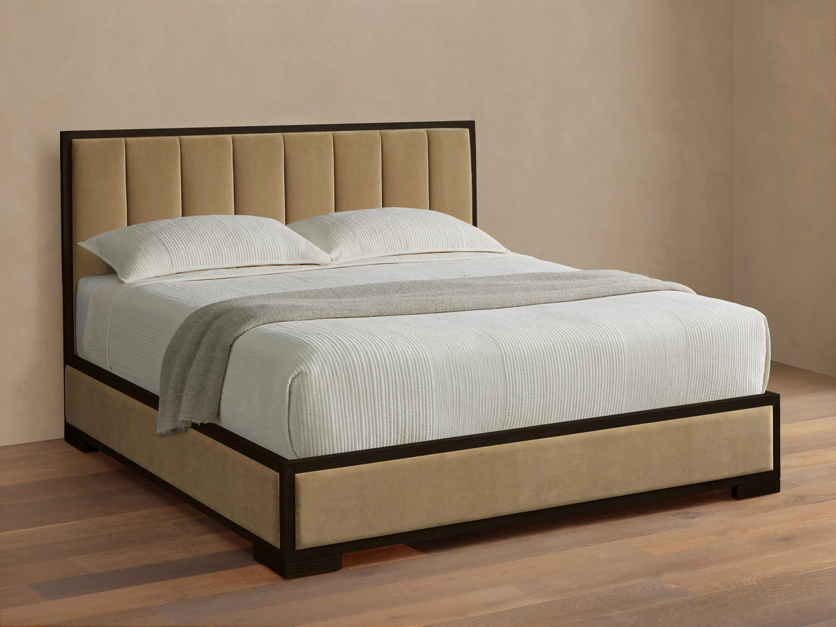 Darien Channel-Stitched Panel Bed