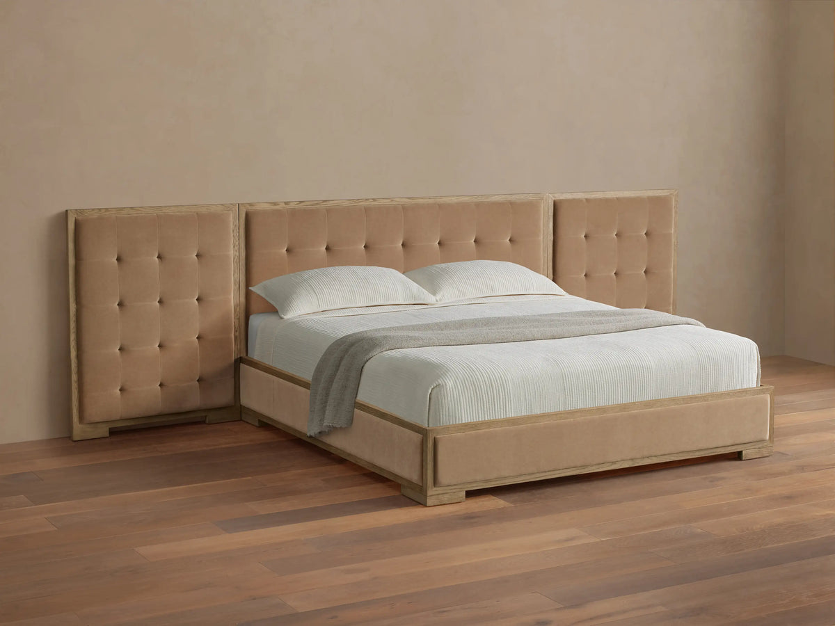 Darien Extended Box-Tufted Panel Bed