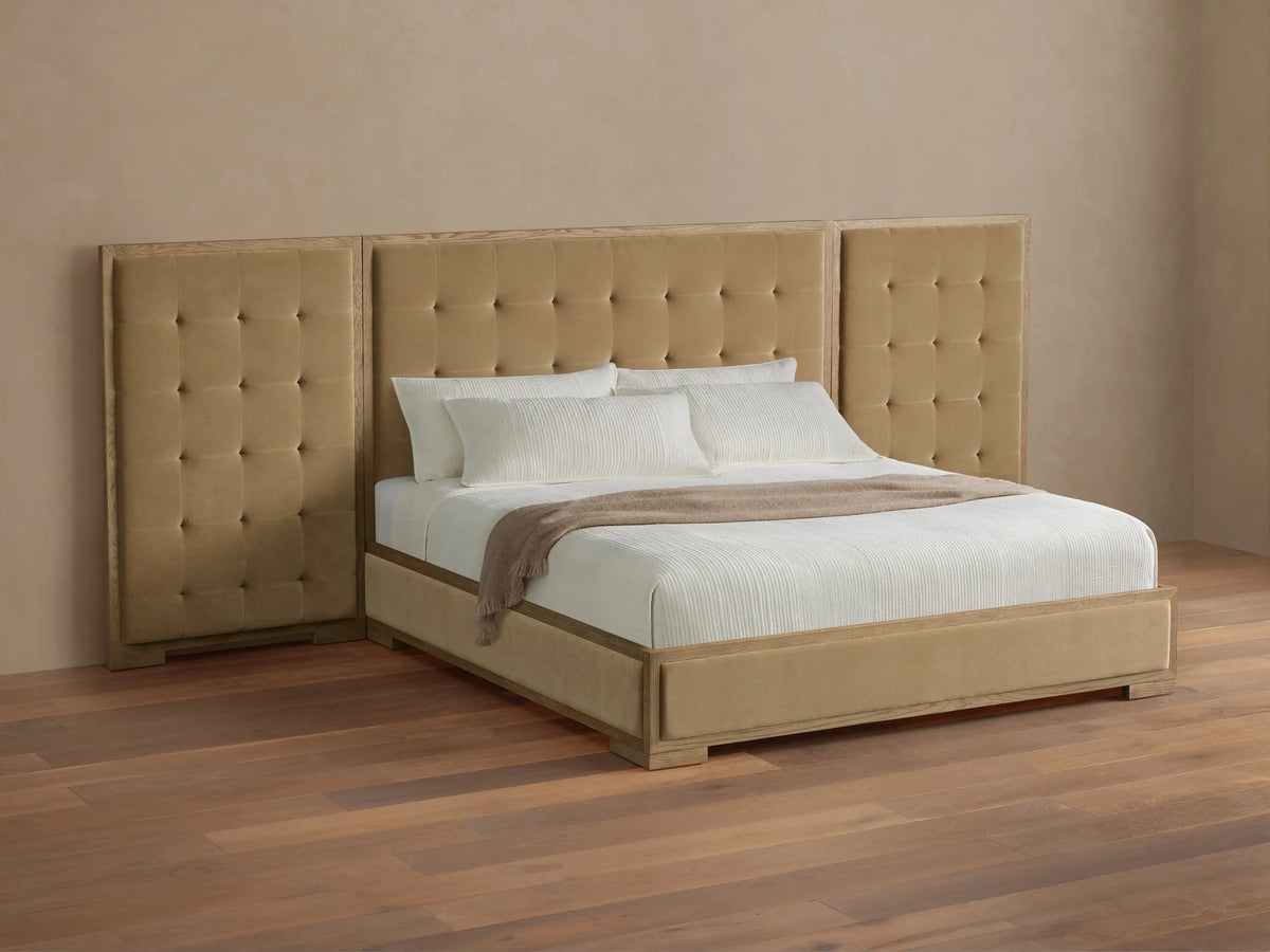 Darien Extended Box-Tufted Panel Bed