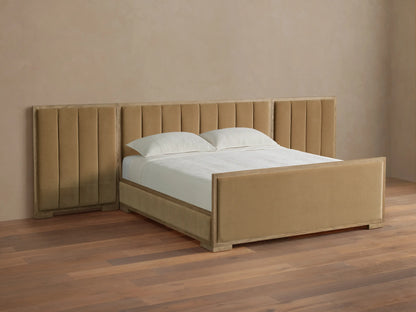 Darien Extended Channel-Stitched Panel Bed