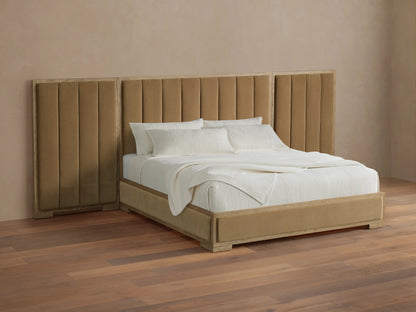 Darien Extended Channel-Stitched Panel Bed