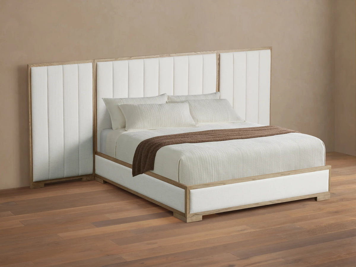 Darien Extended Channel-Stitched Panel Bed