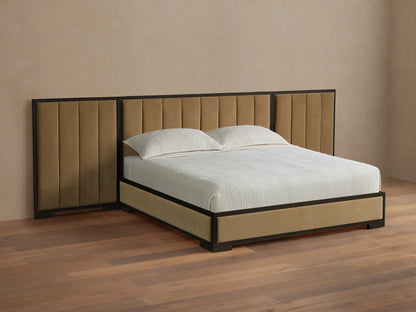 Darien Extended Channel-Stitched Panel Bed
