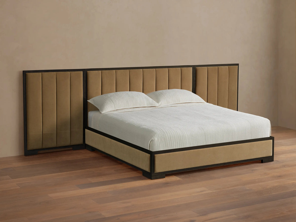 Darien Extended Channel-Stitched Panel Bed