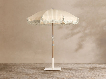 Bondi Fringe Beach Umbrella with Classic Base