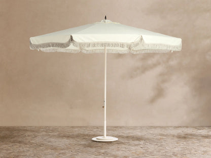 Marbella Umbrella with Fringe Canopy and Round Base