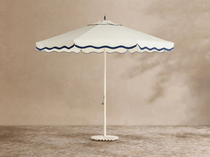 Marbella Umbrella with Rivie Canopy and Clamshell Base