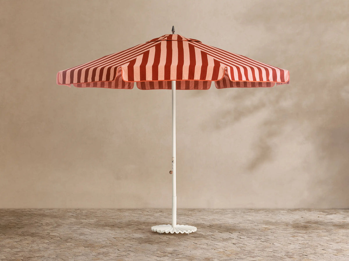 Marbella Umbrella with Terry Canopy and Clamshell Base