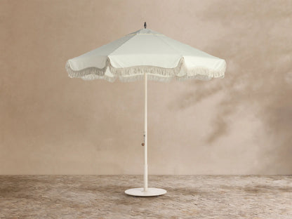 Marbella Umbrella with Fringe Canopy and Round Base