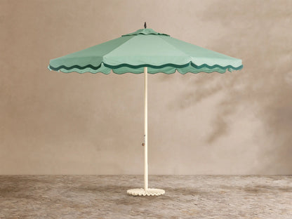 Marbella Umbrella with Rivie Canopy and Clamshell Base