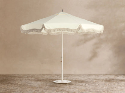 Marbella Umbrella with Fringe Canopy and Round Base
