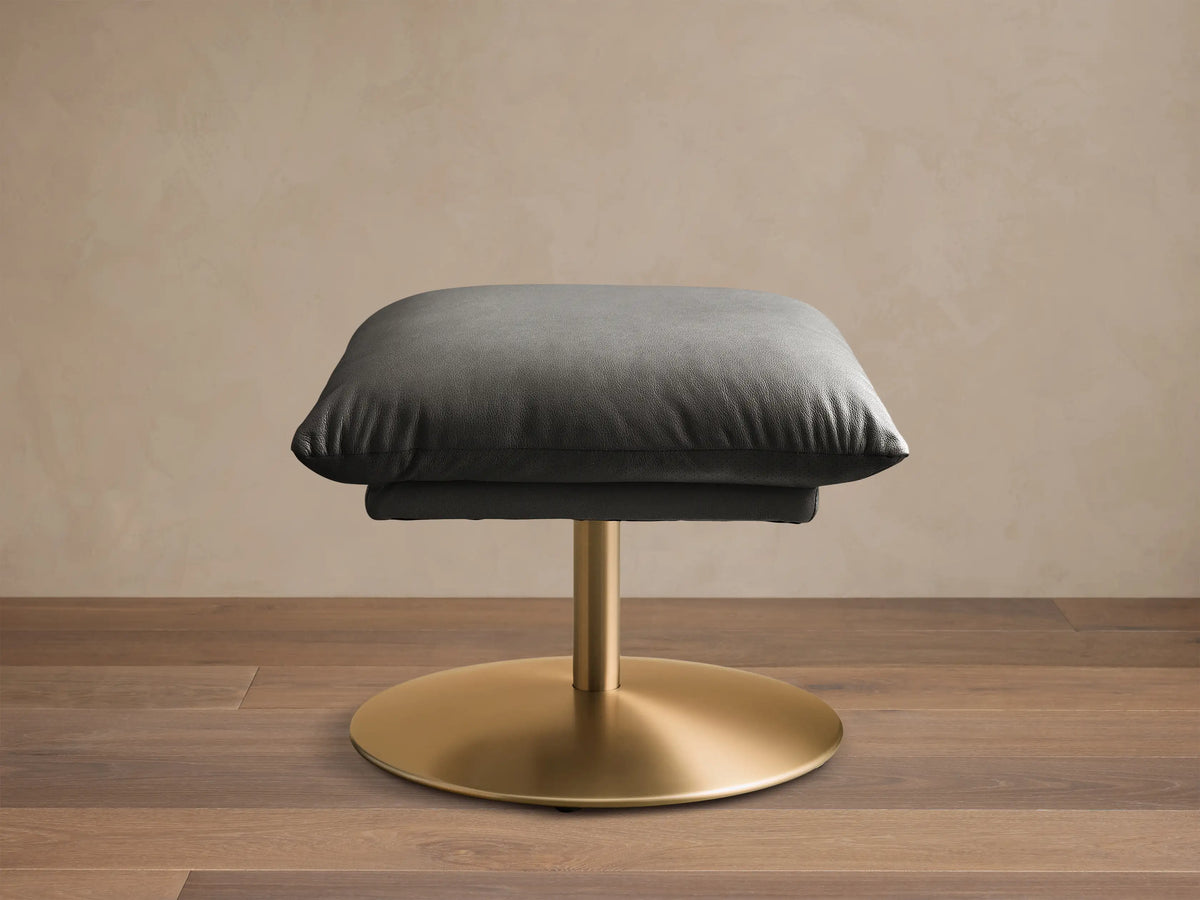 Deacon Leather Ottoman