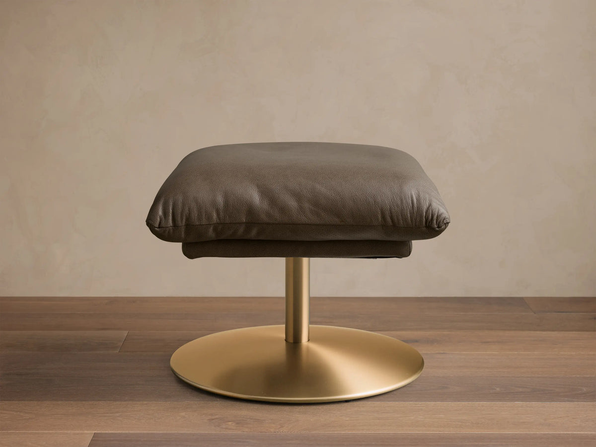 Deacon Leather Ottoman