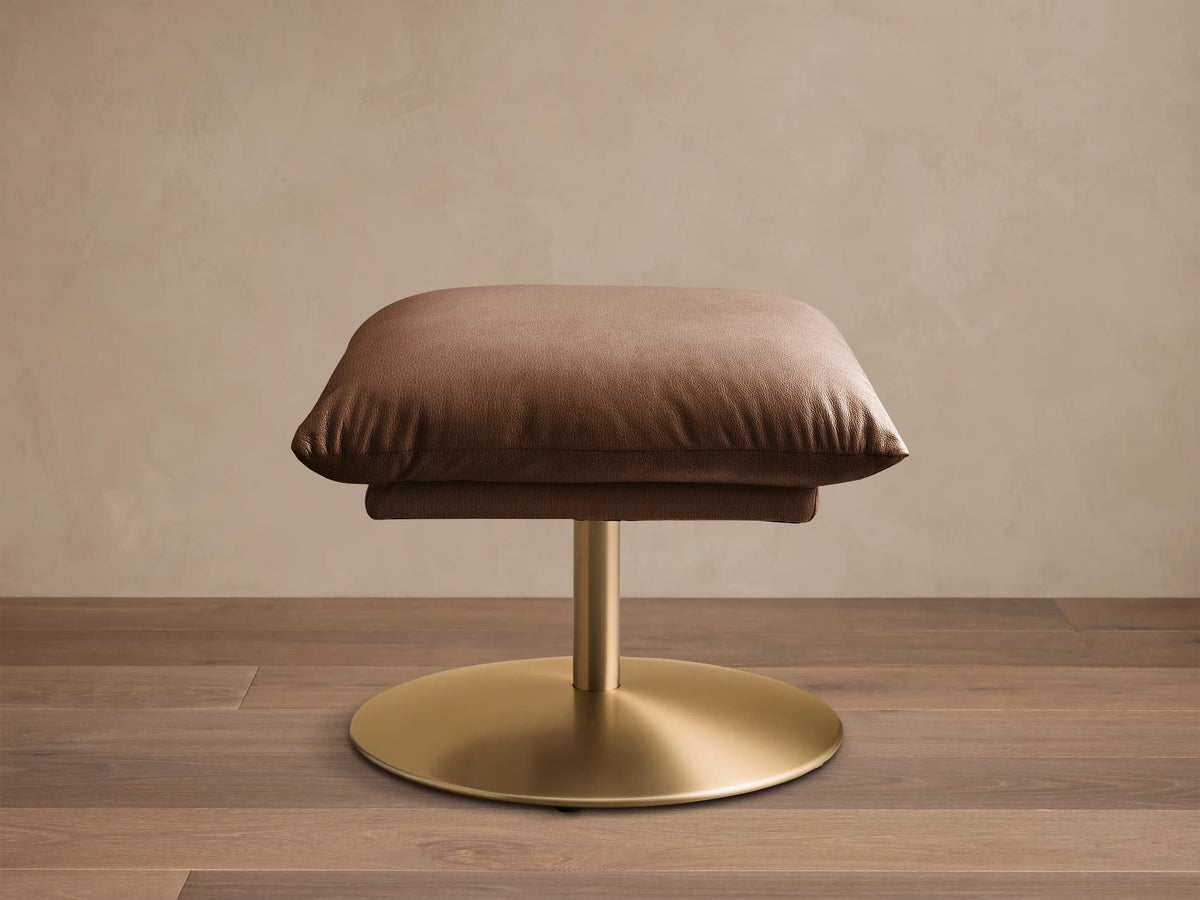 Deacon Leather Ottoman