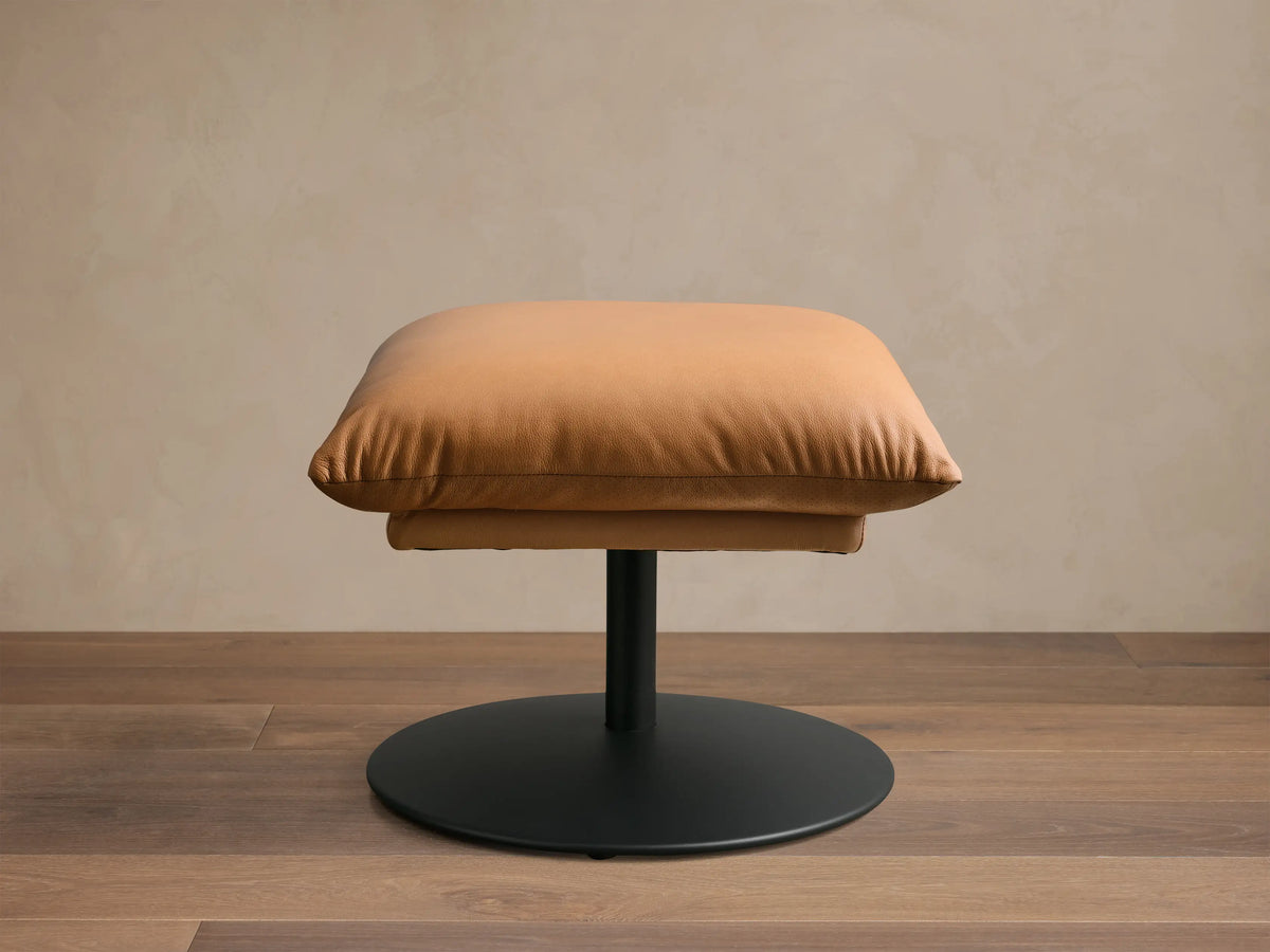 Deacon Leather Ottoman