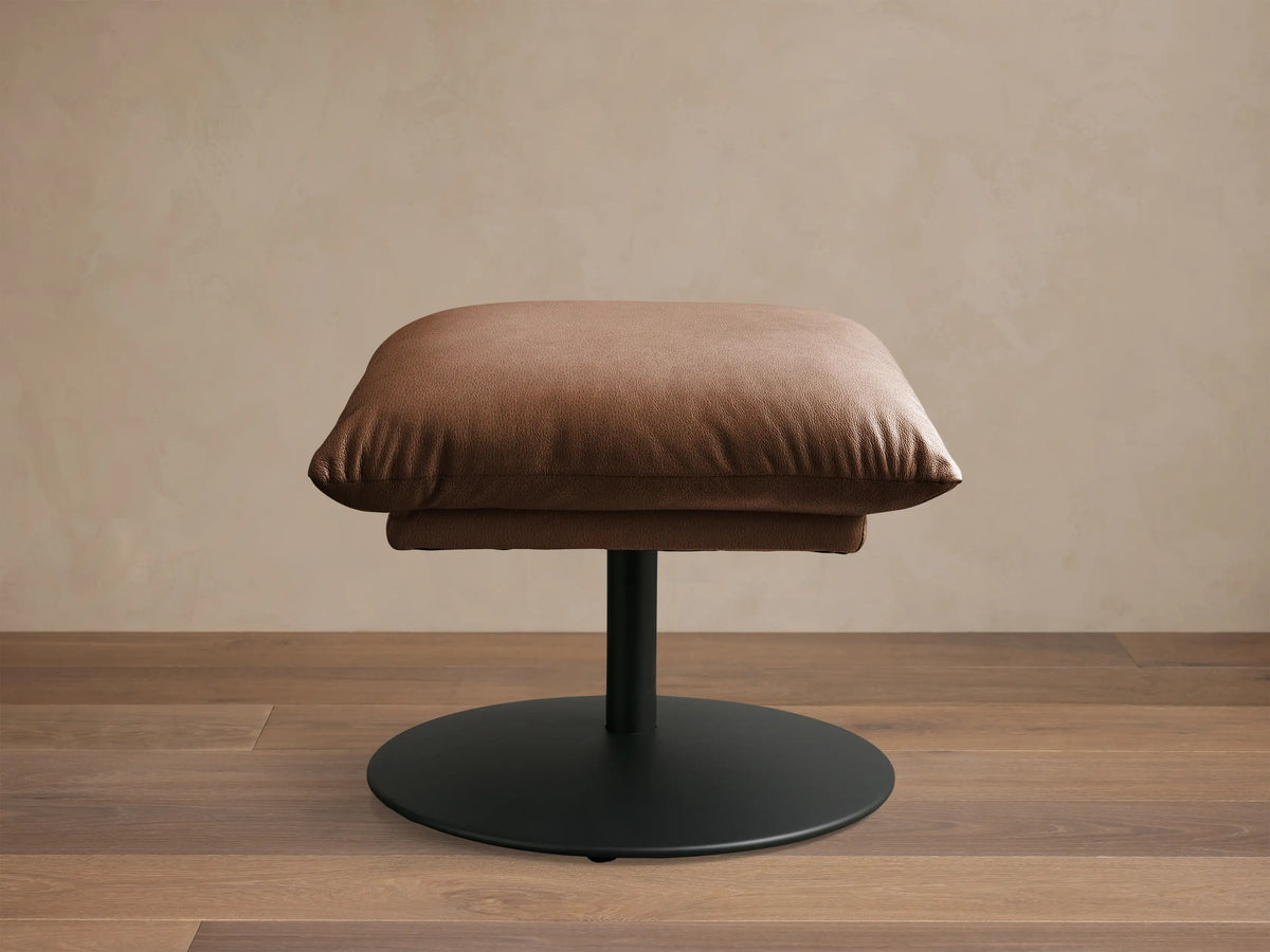 Deacon Leather Ottoman